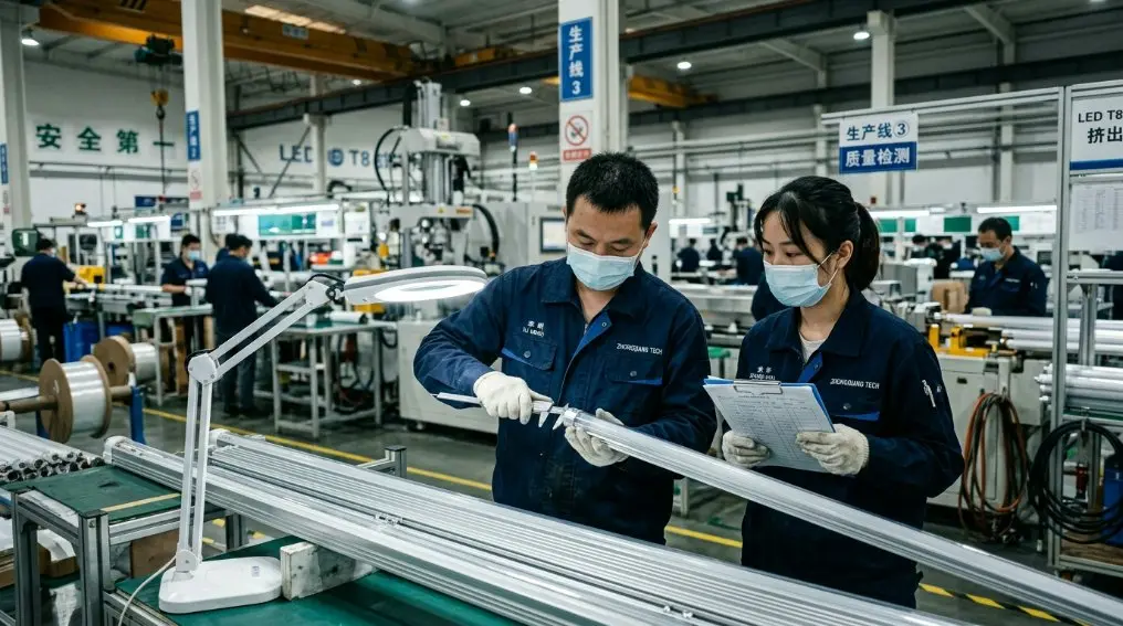 2026 China LED T8 Tube စက်ရုံ- Global OEM များအတွက် ပရီမီယံ PC ကာဗာများနှင့် အလူမီနီယမ်အခြေခံများ