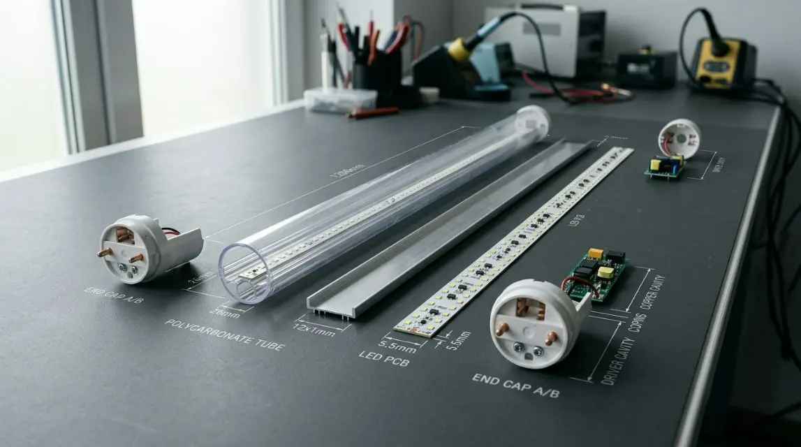 LED T8 ပလပ်စတစ် Tube Housing အတွက် Ultimate 2026 လမ်းညွှန်- US UL/ETL စံနှုန်းများနှင့် Eco-Polycarbonate ဆန်းသစ်တီထွင်မှုများကို လမ်းညွှန်ခြင်း