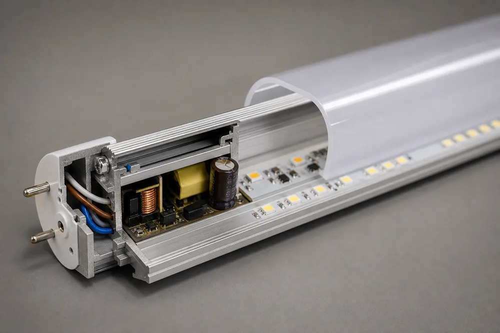အလူမီနီယမ်တစ်ဝက်၊ ပလပ်စတစ်တစ်ဝက် T12 LED Tube Housing ကို ဘာကြောင့်ရွေးချယ်တာလဲ။