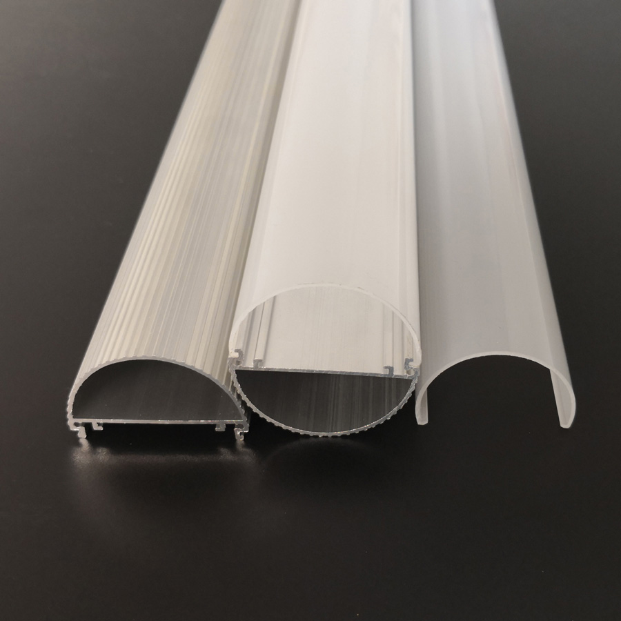 LED T12 Tube အိမ်ရာတစ်ဝက် ပလပ်စတစ်နှင့် အလူမီနီယံတစ်ဝက်